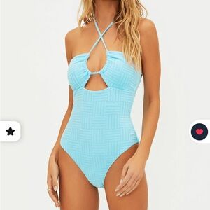 Beach Riot Phoenix Blue One Piece Swimsuit